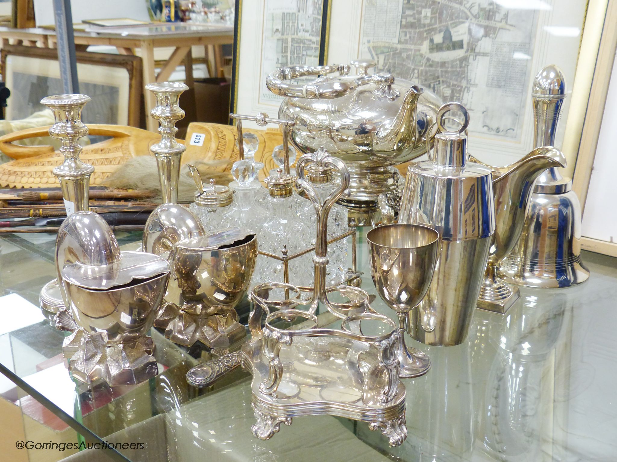 A quantity of various plated wares